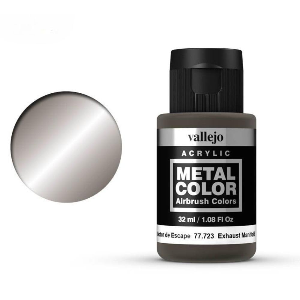 Vallejo - Metal Color | Exhaust Manifold 32 Ml (1.08 Fl.Oz.) | Faithfully Reproduce Different Metallic Finishes